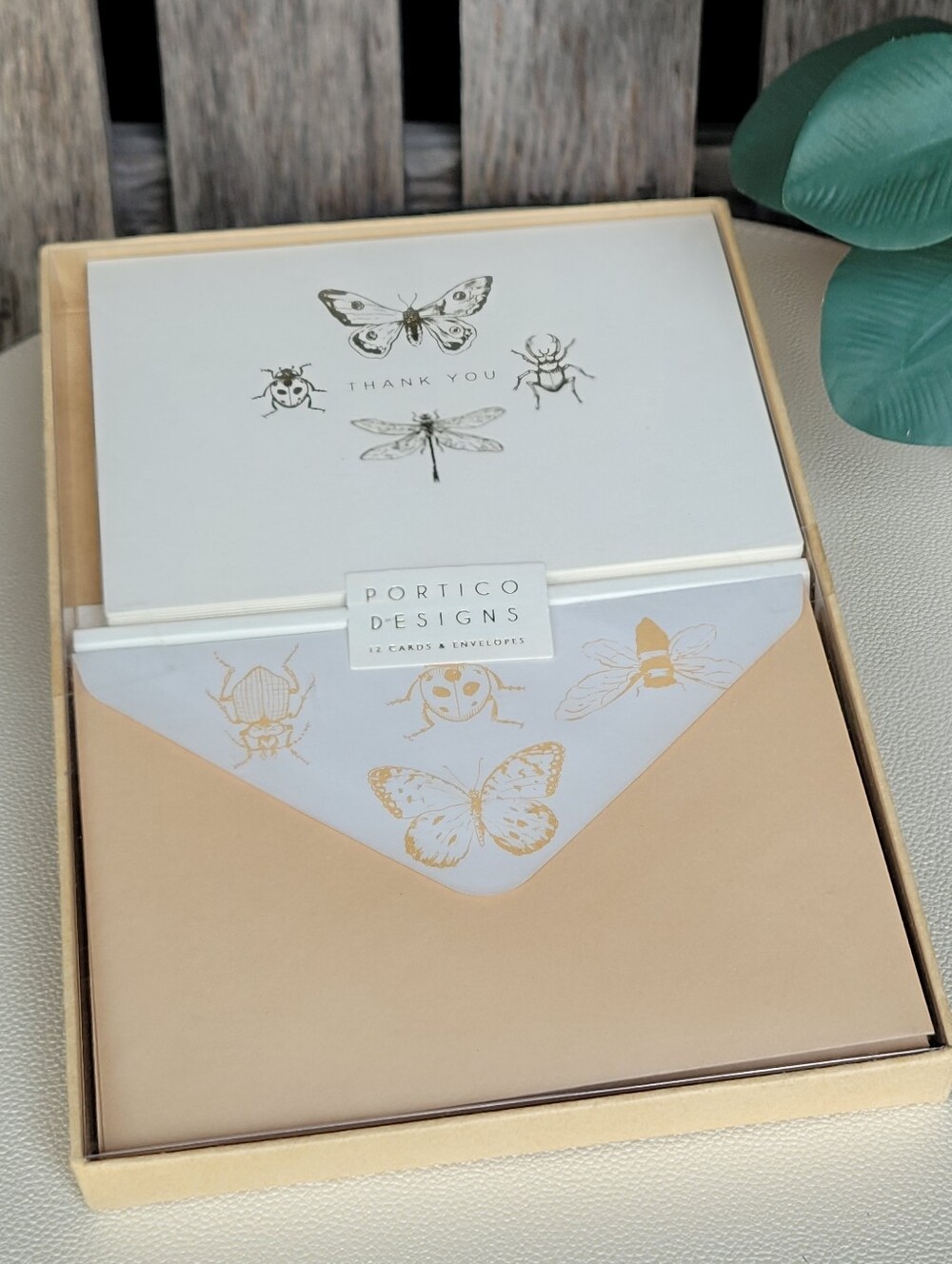 Gold Foil Insects - Portico Designs Thank You Card Set - Picture 3 of 4
